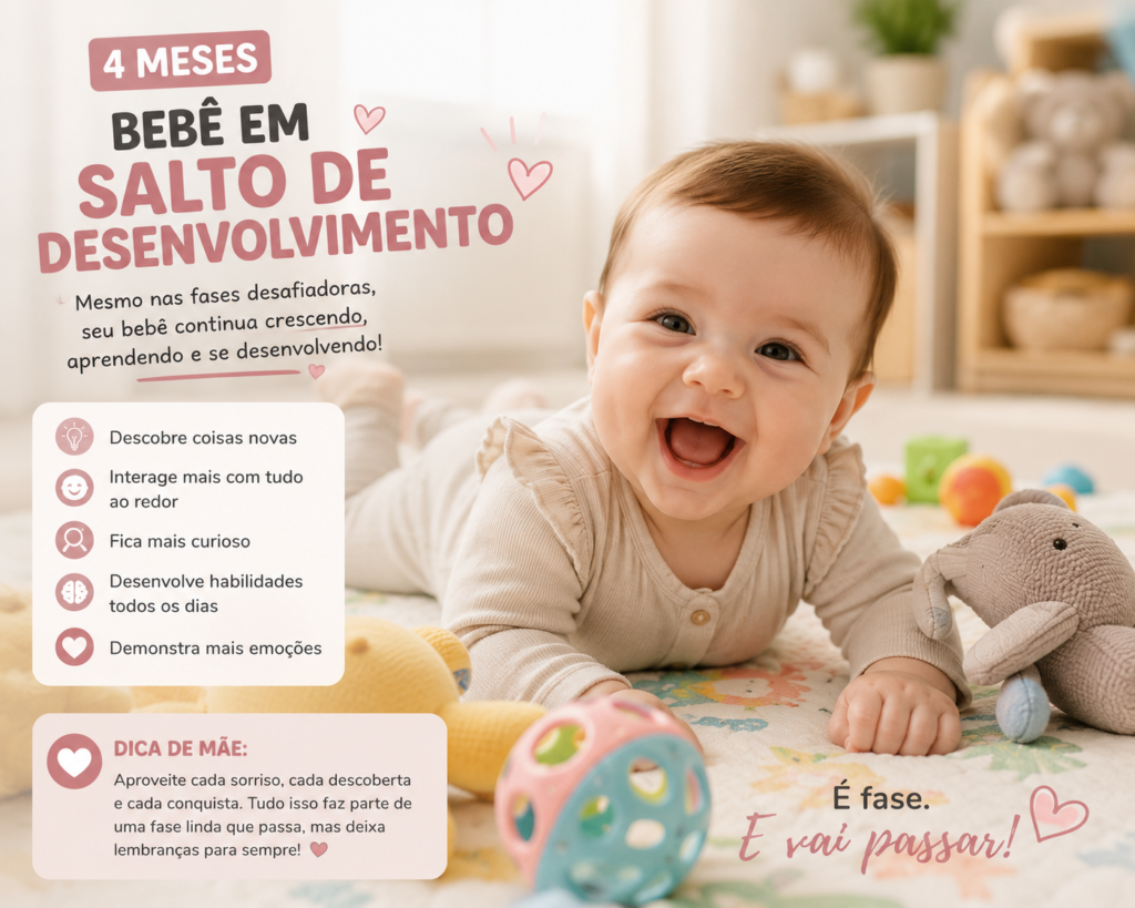 Bebê de dois meses deitado de bruços em um tapete de atividades colorido, focado em alcançar os brinquedos