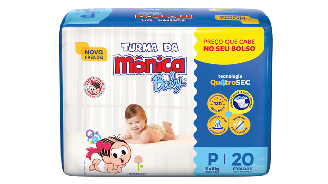 Pacote de fraldas Turma da Mônica Baby