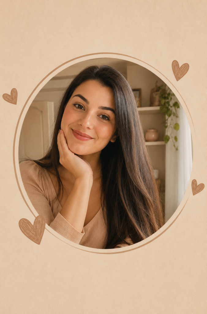 Foto de perfil da autora do blog Maternidade Sem Filtro, uma mulher sorrindo de forma simpática e acolhedora.